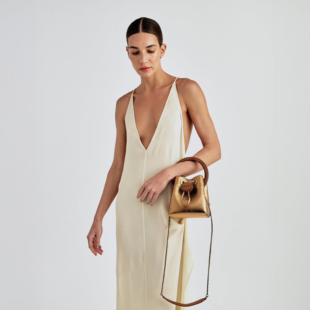 Bolsa Ange Bucket Âmbar